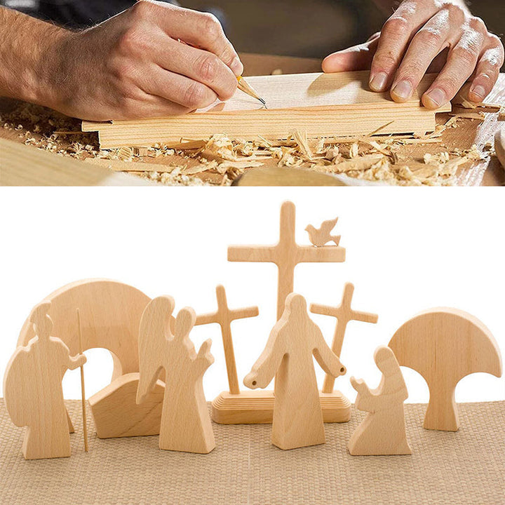 Oster-scène Houten-decoratie