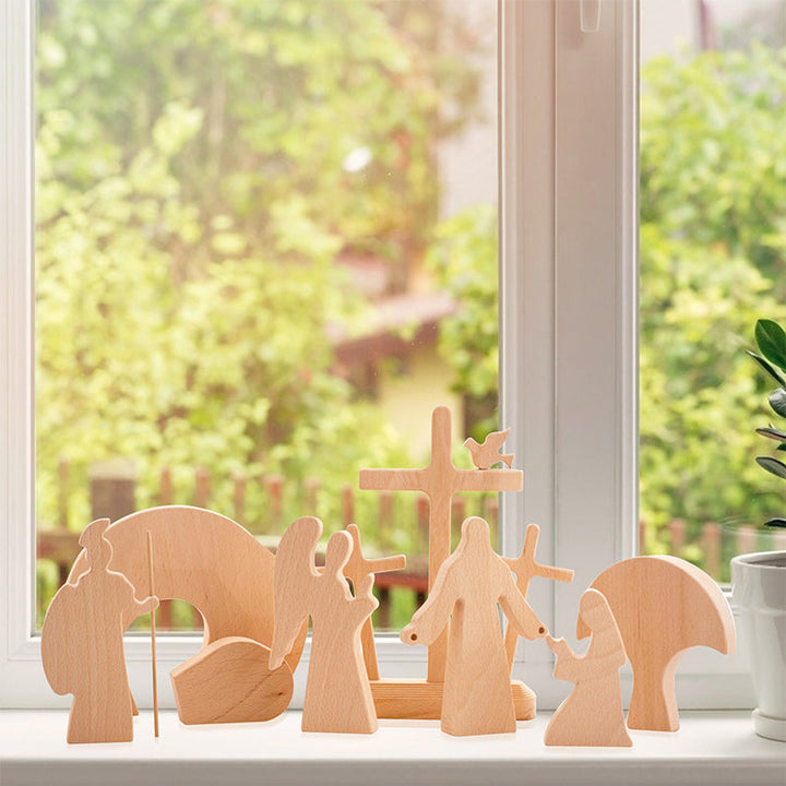 Oster-scène Houten-decoratie