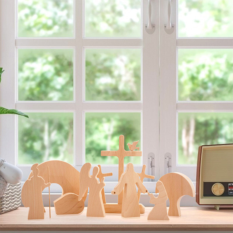 Oster-scène Houten-decoratie