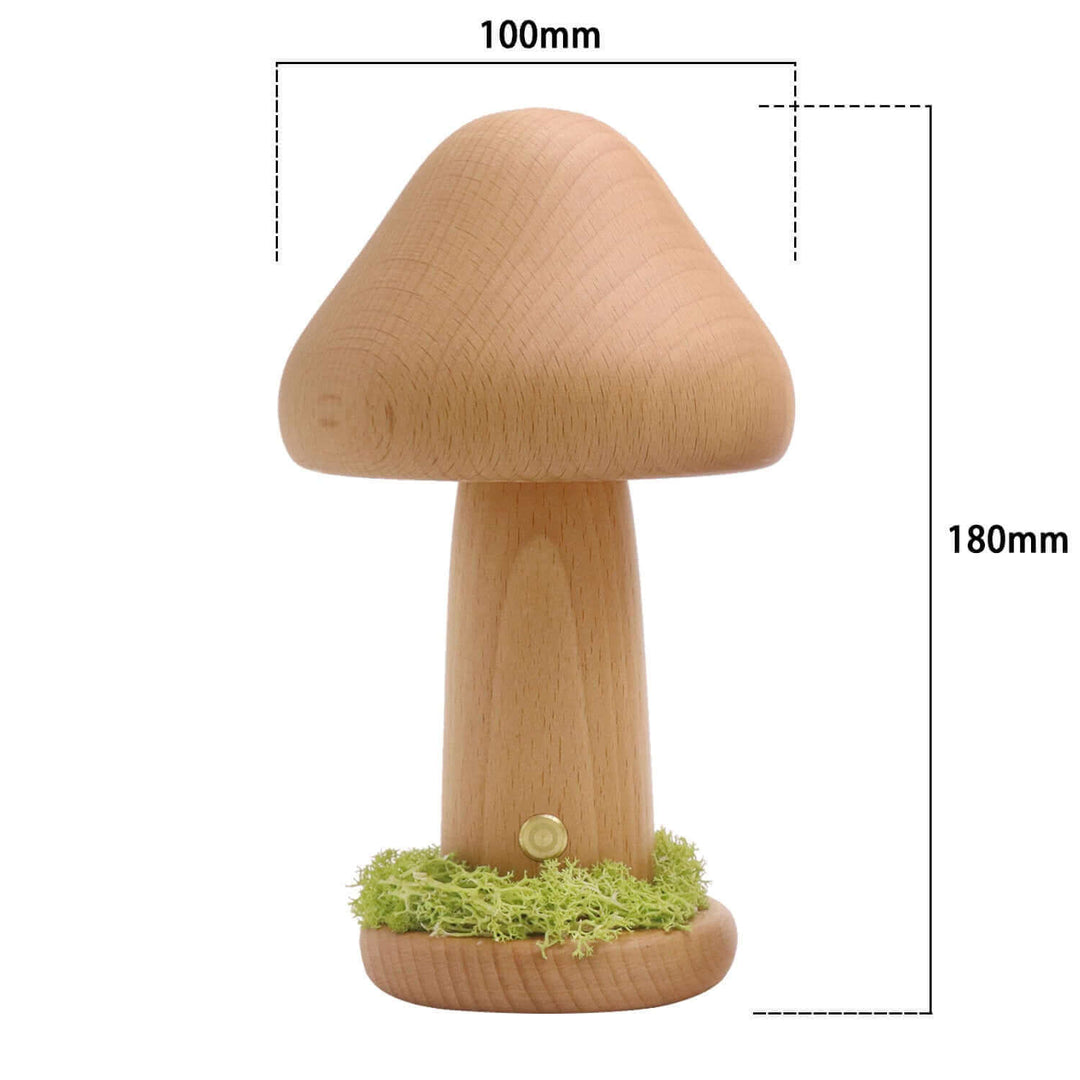 Verdrehte Paddenstoel Nacht Warm Licht Aanraak Slaapkamer Hoofdbord Nachtlampje Beukenhout LED USB Decoratieve Sfeerlampen Woondecoratie