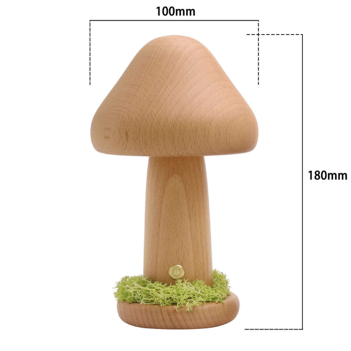 Verdrehte Paddenstoel Nacht Warm Licht Aanraak Slaapkamer Hoofdbord Nachtlampje Beukenhout LED USB Decoratieve Sfeerlampen Woondecoratie