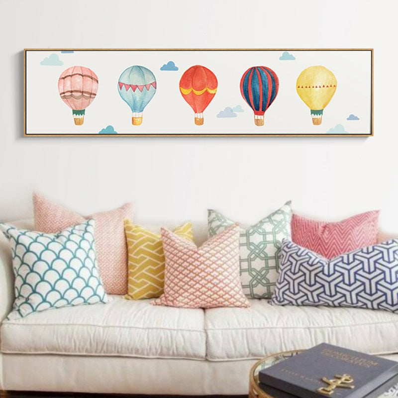 Heißluftballon - Canvas Wandkunst Schilderij