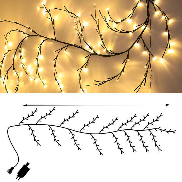LED feerlampen arrangement gekleurde lichten riet kamer decoratieve verlichting