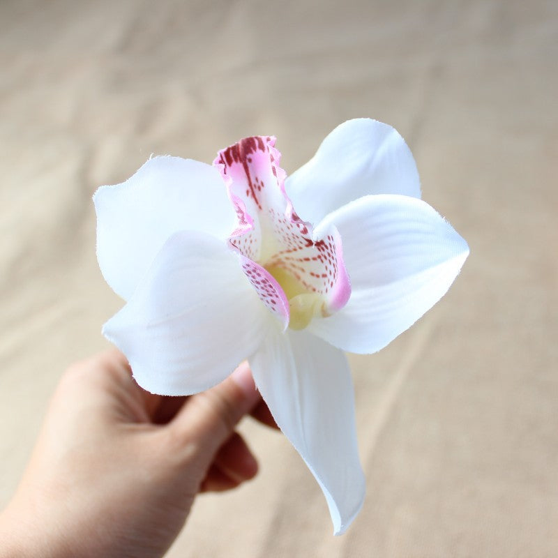 Faux Orchidee Bloem Steel