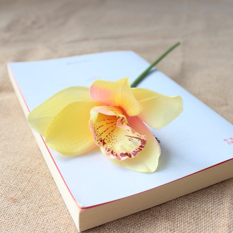 Faux Orchidee Bloem Steel