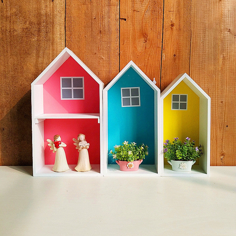 Decoratieve Multi-Compartment Huisvormige Plank