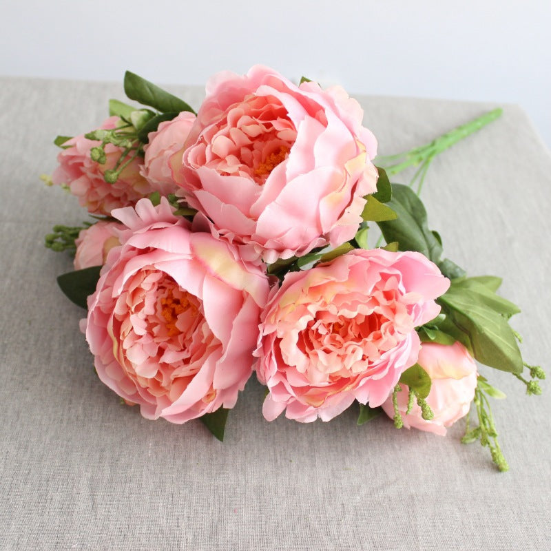 Levensechte Pioenroos Bouquet