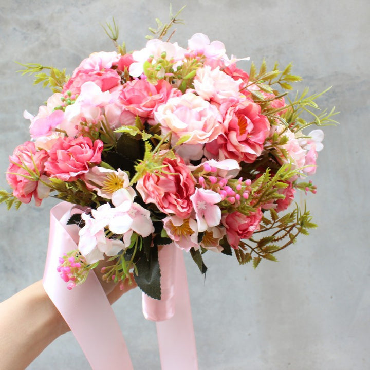 Levensechte Bloemenboeket met Zijden Bloemen