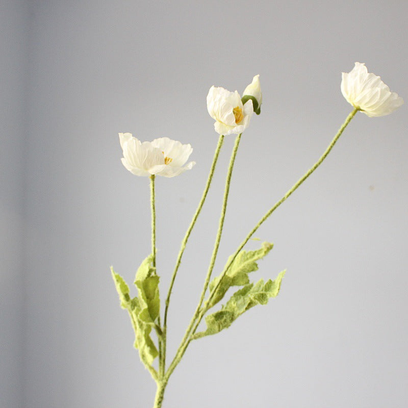 Levensechte Zijde Papaver Bloemsteel