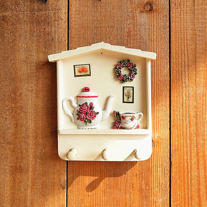 Decoratieve Wandhaak Rek met Bloem Design