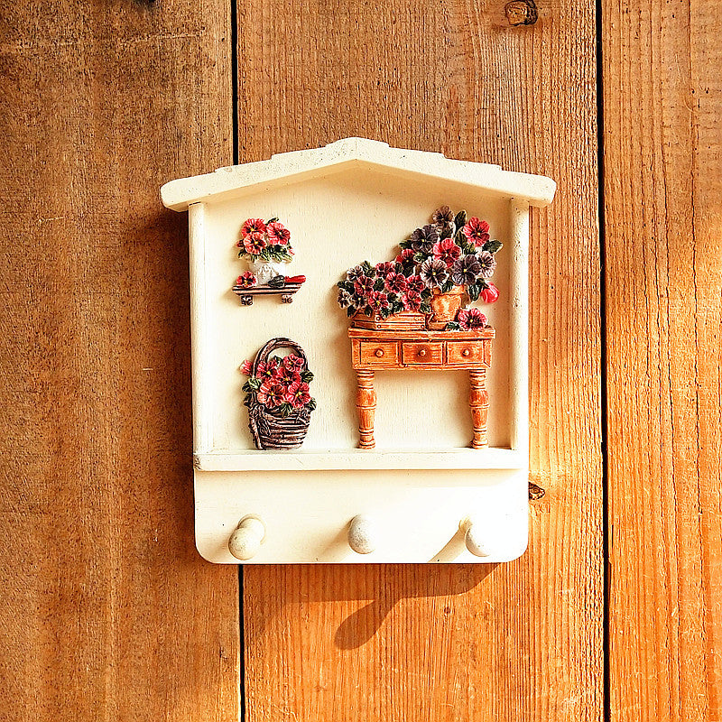 Decoratieve Wandhaak Rek met Bloem Design