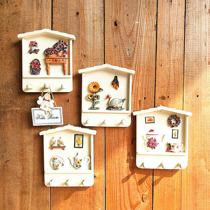 Decoratieve Wandhaak Rek met Bloem Design