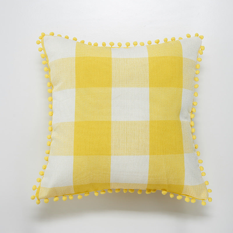 Decoratieve Pom-Pom Bies Kussensloop