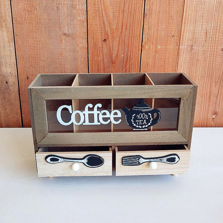 Rustieke Koffie en Thee Opslag Organizer