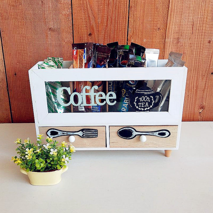 Rustieke Koffie en Thee Opslag Organizer