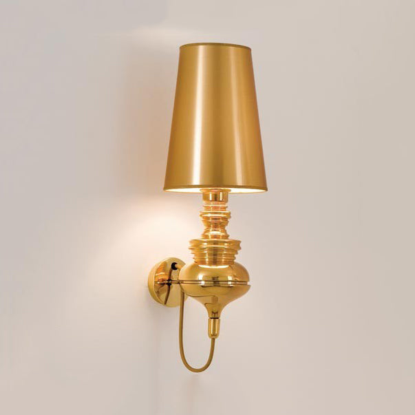 Tapered Wand Sconce Verlichting Hedendaags Stof Wit/Zwart/Zilver LED Wandlamp, 6"/8"/10" Ø