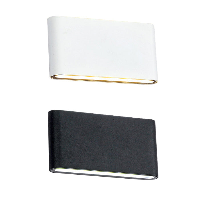 Zwarte/Witte Rectangulaire Wandwaslamp Moderne Stijlvolle Warm/Witte Licht LED Aluminium Wandlamp voor Gang, 4.5"/7" B