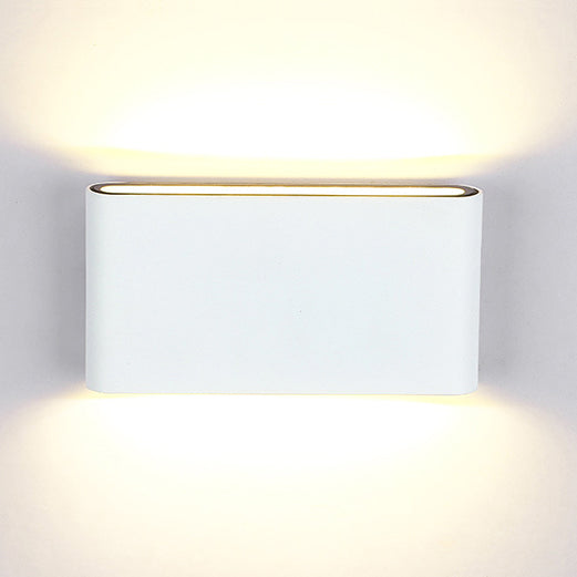Zwarte/Witte Rectangulaire Wandwaslamp Moderne Stijlvolle Warm/Witte Licht LED Aluminium Wandlamp voor Gang, 4.5"/7" B