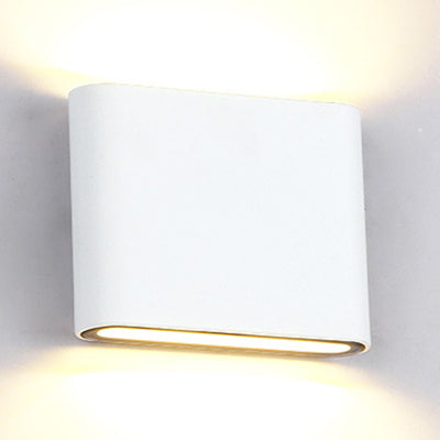 Zwarte/Witte Rectangulaire Wandwaslamp Moderne Stijlvolle Warm/Witte Licht LED Aluminium Wandlamp voor Gang, 4.5"/7" B