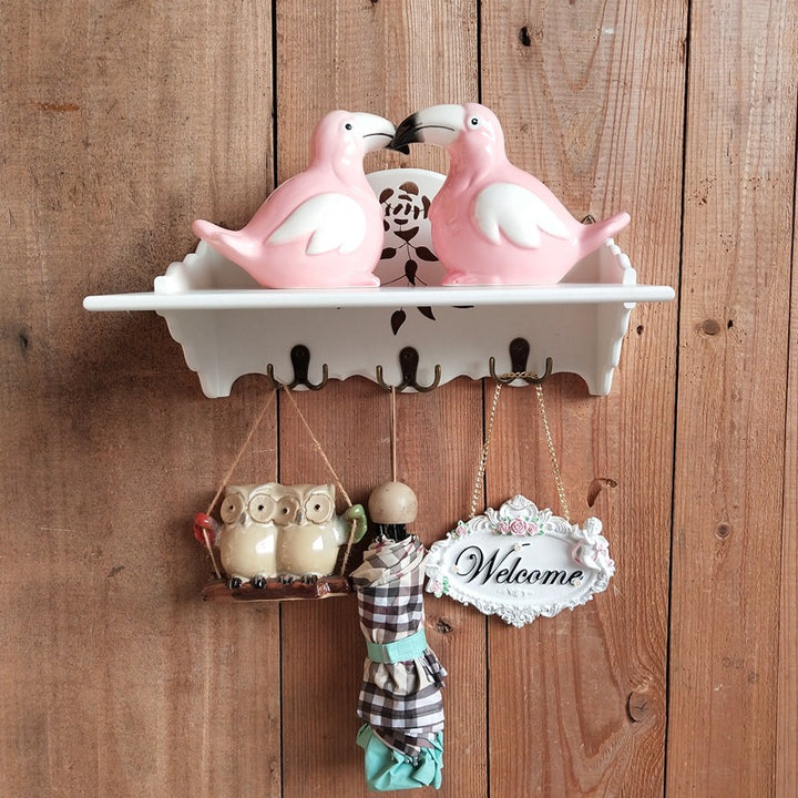 Decoratieve Wandplank met Haken