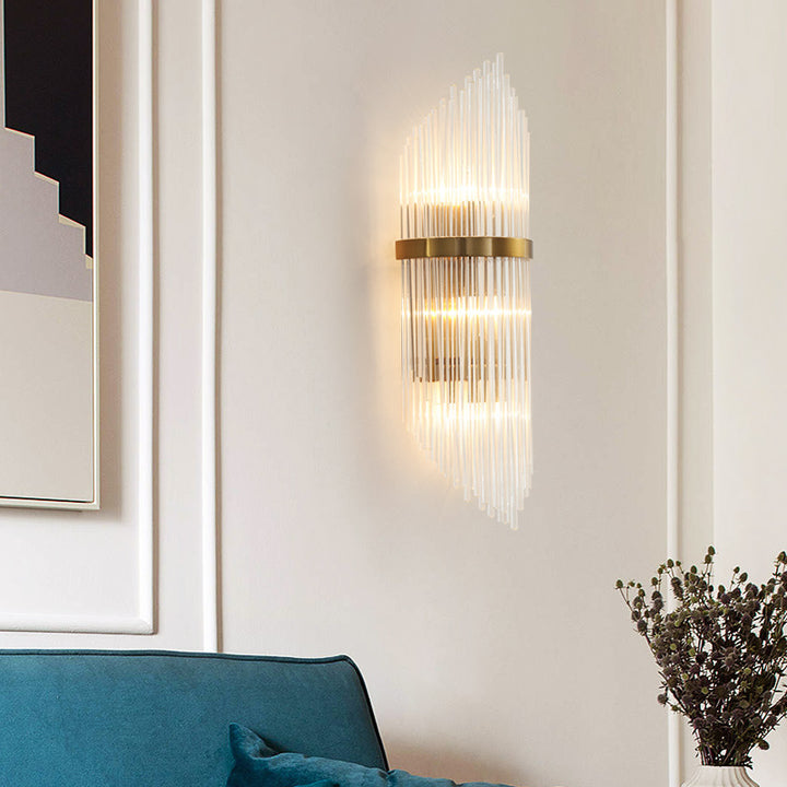Elegante Kristallen Wandlamp met Kunstzinnig Ontwerp
