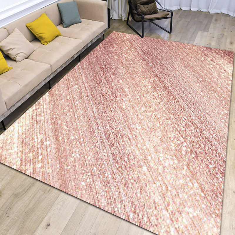 Moderner woonkamer tapijt in pink glamour streeppatroon tapijt polyester antislip machinewasbaar tapijt