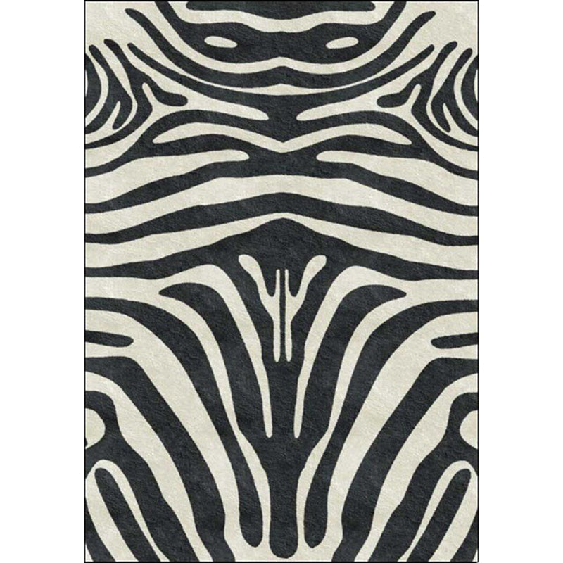 Moderne Zebra Strepen Vloerkleed Zwart en Wit Polyester Vloerkleed Machine Wasbaar Antislip Vloerkleed voor de Slaapkamer