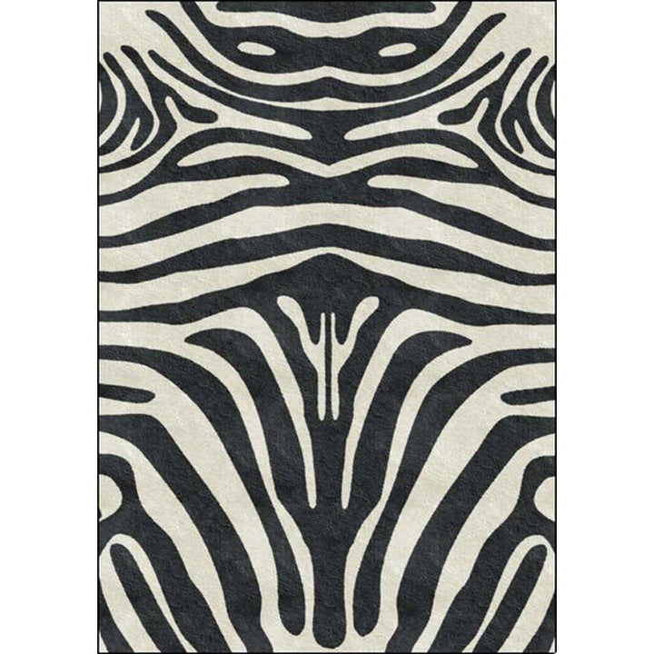 Moderne Zebra Strepen Vloerkleed Zwart en Wit Polyester Vloerkleed Machine Wasbaar Antislip Vloerkleed voor de Slaapkamer