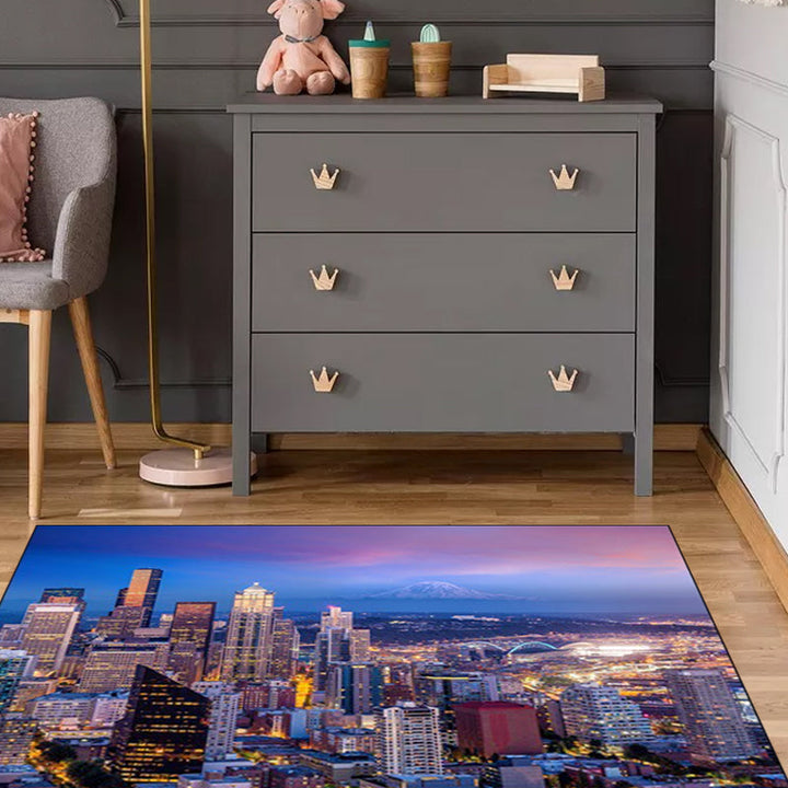 Lila Novelteppich Polyester Geo-patroon Tapijt waschbaar rutschfeste Rückseite Tapijt voor de woonkamer