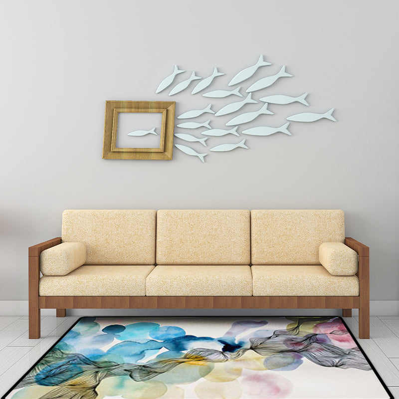 Nieuwe novelty wervel strepenpatroon tapijt grijs meerkleurig polyester tapijt machinewasbaar antislip tapijt voor de slaapkamer