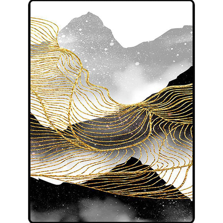 Noordse Moderne Vloerkleed in Zwart en Witte Abstracte Inkt Schilderij Lijn Patroon Vloerkleed Polyester Wasbaar Vloerkleed voor Huin Decor