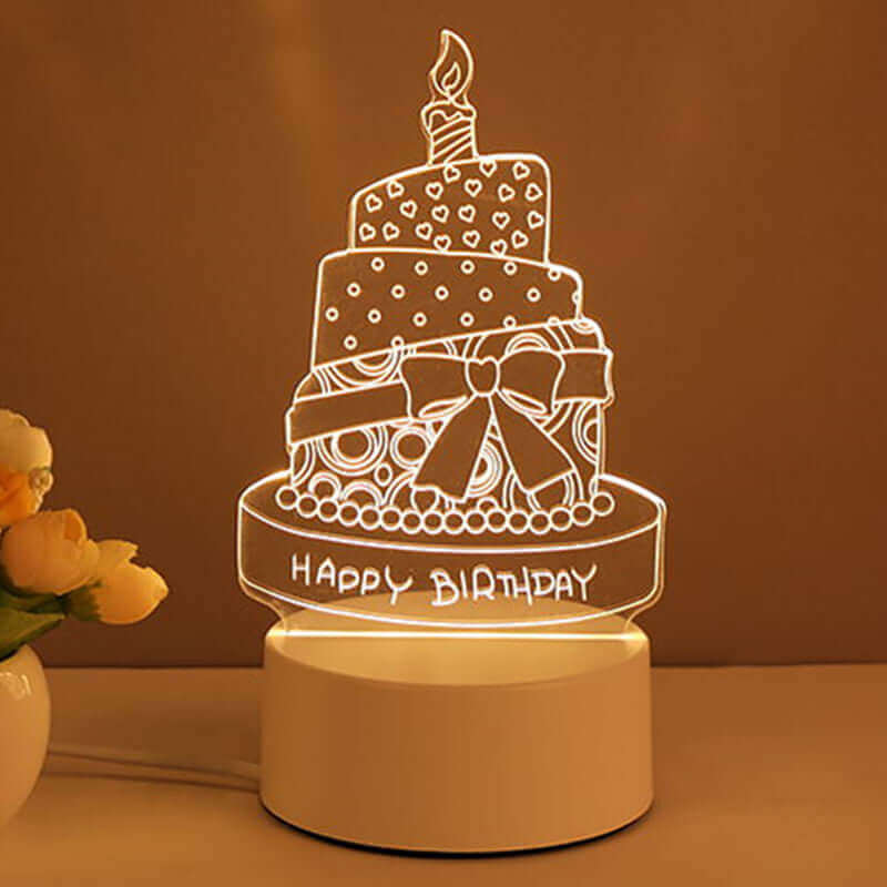 3D Lamp Acryl USB LED Nachtlichten Neonlichten Lampe Kerstdecoraties voor Kamersdecoratie Valentijnsgeschenken