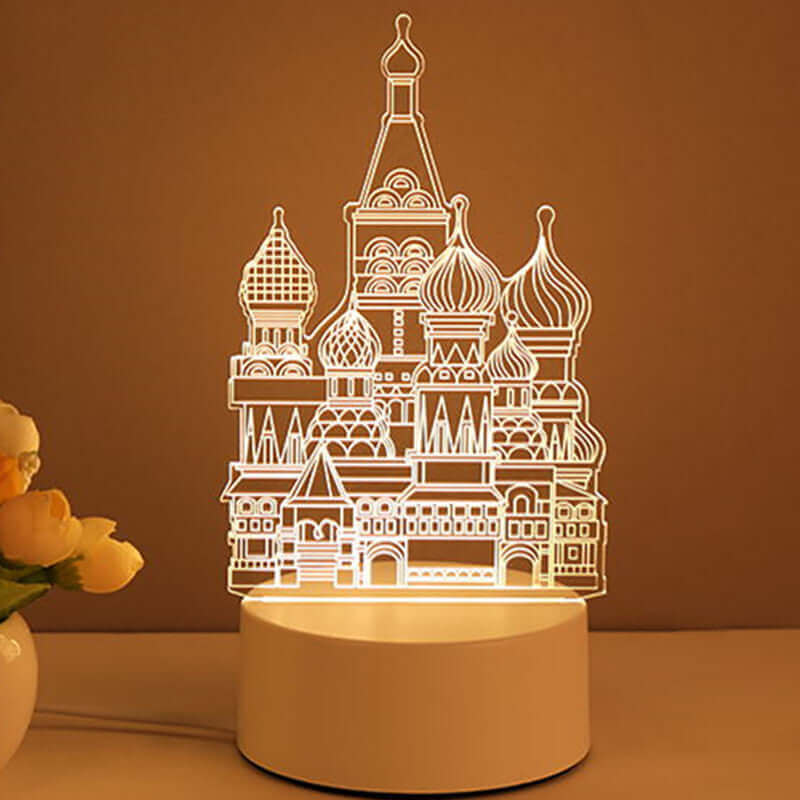 3D Lamp Acryl USB LED Nachtlichten Neonlichten Lampe Kerstdecoraties voor Kamersdecoratie Valentijnsgeschenken