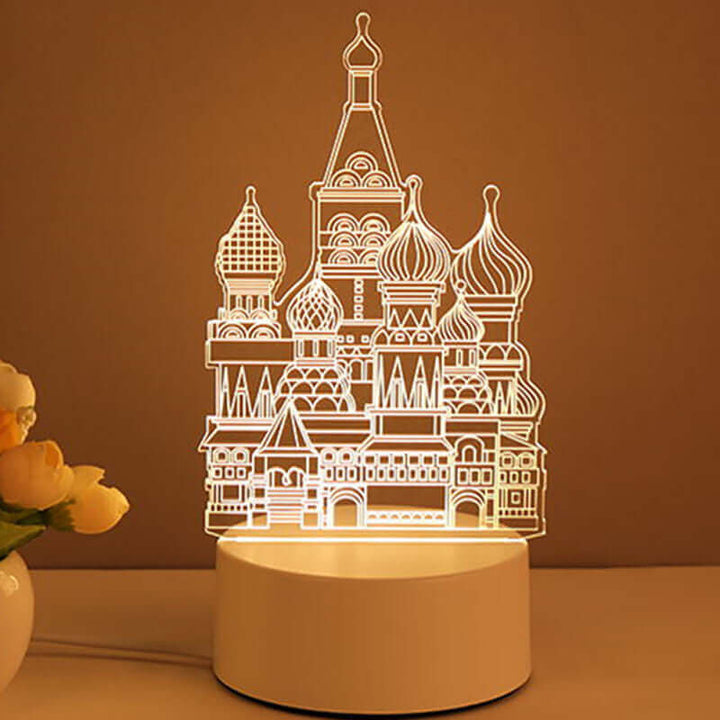 3D Lamp Acryl USB LED Nachtlichten Neonlichten Lampe Kerstdecoraties voor Kamersdecoratie Valentijnsgeschenken