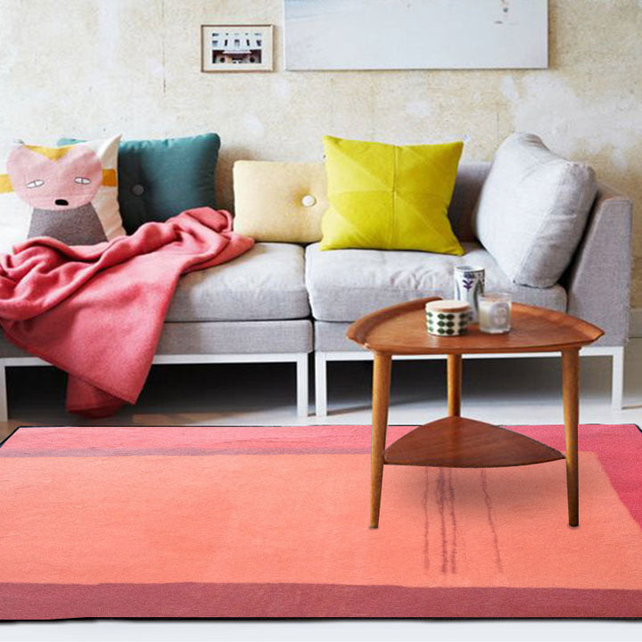 Rood en gele slaapkamer tapijt Modern abstracte verf patroon vloerkleed polyester wasbaar vlekbestendig kleed