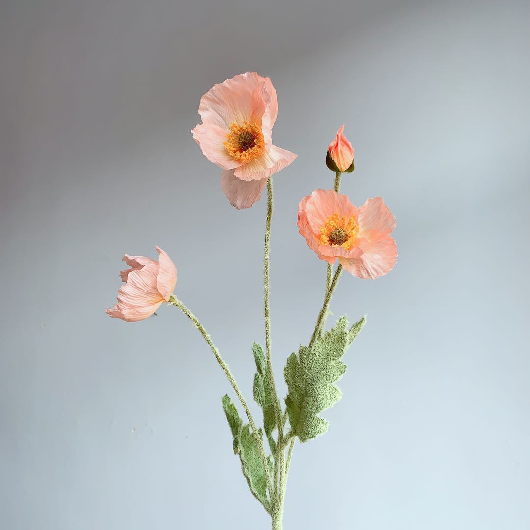 Levensechte Klaprozenbloem Steel