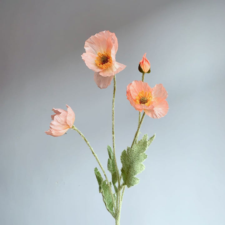 Levensechte Zijde Papaver Bloemsteel