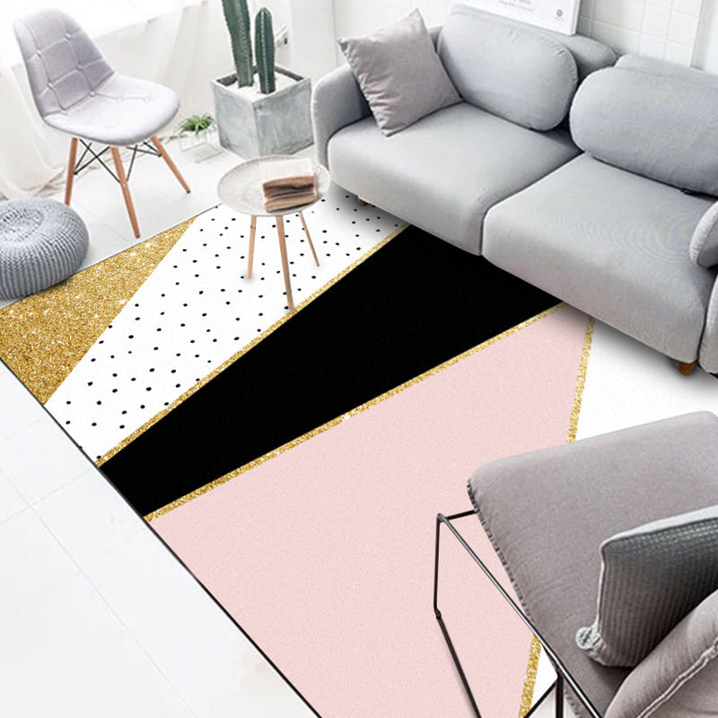 Scandinavisch modern tapijt kleurrijke strepen geometrisch patroon tapijt polyester antislip tapijt voor woningdecoratie