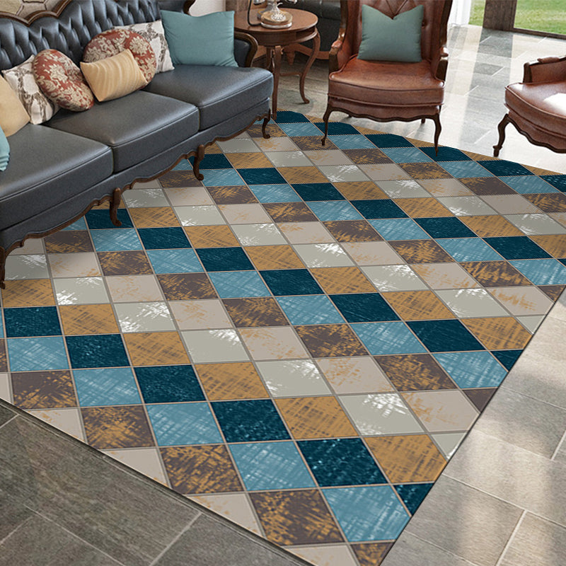 Kleurrijke slaapkamer tapijt Modern geometrisch diamanten patroon tapijt polyester vlekbestendige tapijt