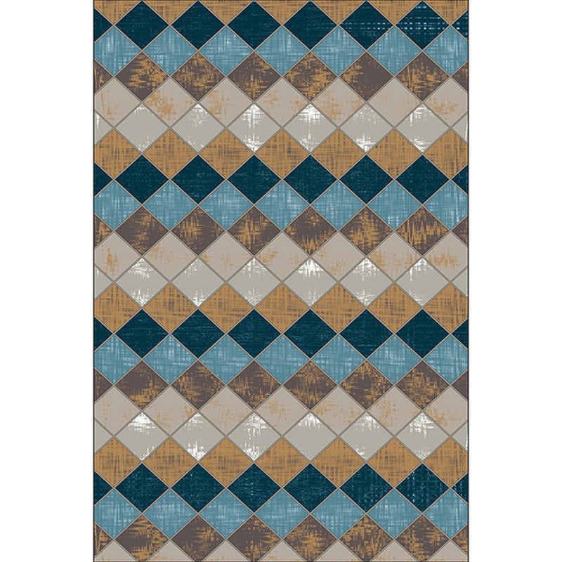 Kleurrijke slaapkamer tapijt Modern geometrisch diamanten patroon tapijt polyester vlekbestendige tapijt