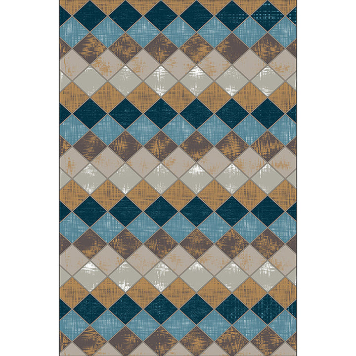 Kleurrijke slaapkamer tapijt Modern geometrisch diamanten patroon tapijt polyester vlekbestendige tapijt