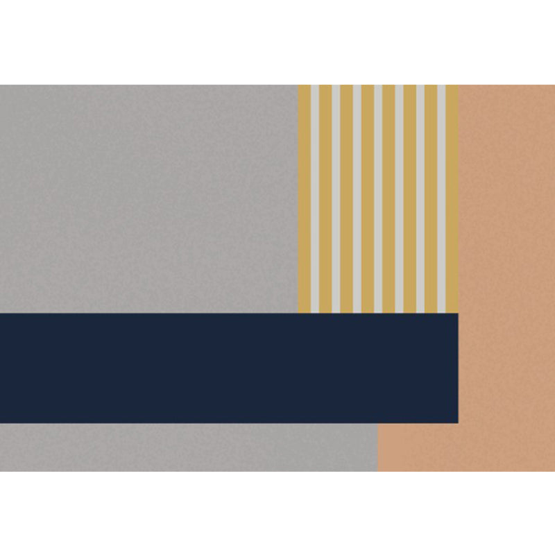 Eenvoudig modern tapijt in grijs-blauwe kleurvak patroon, tapijt van polyester, huisdiervriendelijk tapijt voor de woninginrichting