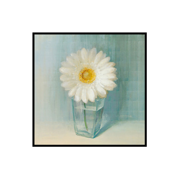 Bloeiende Fles Vaasje Muurkunst in Wit Modern Stijl Canvasprint voor Woonkamer