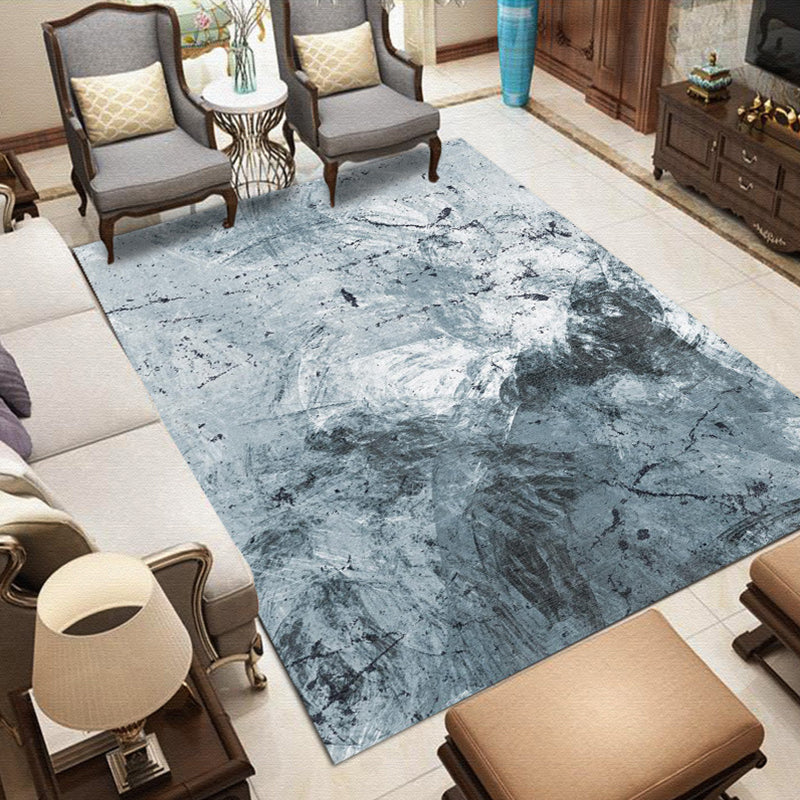Noordse Moderne Tapijt in Grijs en Paars Abstracte Spetterpatroon Tapijt Polyester Wasbaar Tapijt voor Huisdecoratie