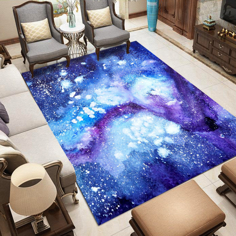 Noordse Moderne Tapijt in Grijs en Paars Abstracte Spetterpatroon Tapijt Polyester Wasbaar Tapijt voor Huisdecoratie