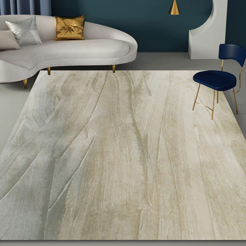 Moderner woonkamer tapijt in de bruine abstracte druk Tapijt Polyester machinewasbaar antislip vloerkleed
