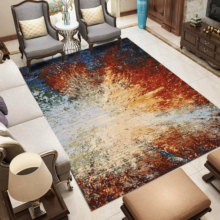 Rosa en Grijze Slaapkamer Tapijt Moderne Abstracte Galaxie Patroon Tapijt Polyester Huisdier Vriendelijk Tapijt
