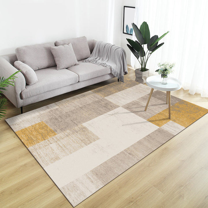 Chique abstracte tapijt bruin hedendaags tapijt polyester huisdiervriendelijk wasbaar tapijt voor de woonkamer