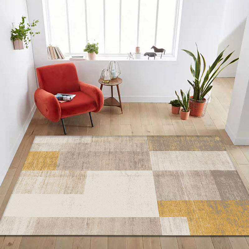 Chique abstracte tapijt bruin hedendaags tapijt polyester huisdiervriendelijk wasbaar tapijt voor de woonkamer