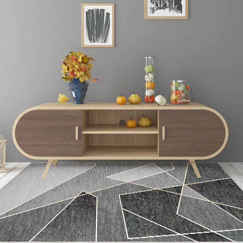 Een unieke kleurrijke gestreepte tapijt met geometrische print van polyester Moderne tapijt Huisdier vriendelijke antislip achterkant tapijt voor de slaapkamer